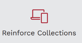A laptop and cellphone icon with "reinforce collections" written below it.